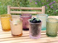 6-er Set Saint-Emilion Glas mit Muster, in aussortierte Farben Bayern - Kitzingen Vorschau