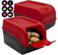 Kartoffel Aufbewahrungsbox Gemüsebox 3er Set rot 5 l mit Deckel Nordrhein-Westfalen - Krefeld Vorschau