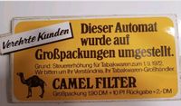 Camel Filter Aufkleber Sammlungsauflösung 70er Jahre Cult von 197 Bayern - Schöllkrippen Vorschau