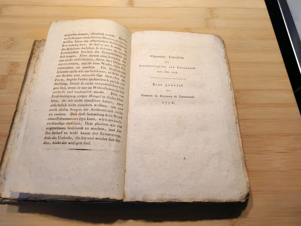 Antiquarisches Buch  Statistiken der dänischen Staaten  1795 in Itzehoe