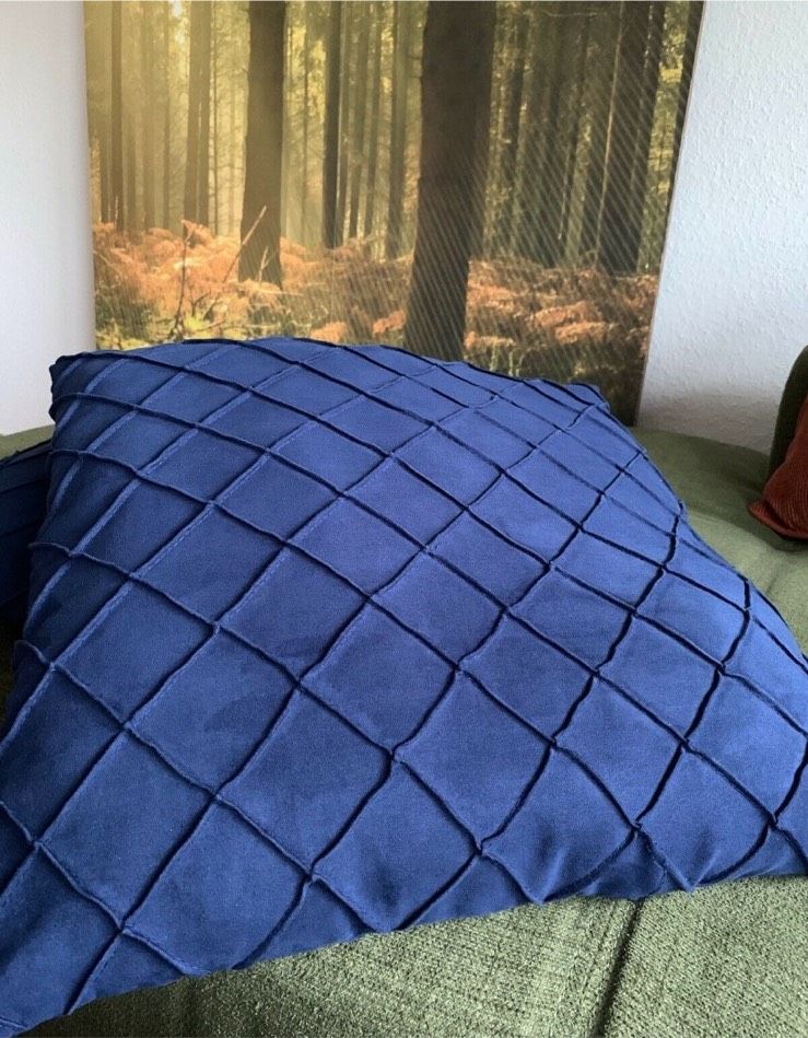 Couch Sofa Bett Kissen blau 45cm x 45cm in Nordhorn