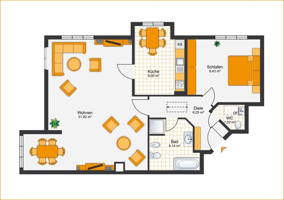 Harmonisch. Hell. Herzlich. Gemütliche Dachgeschosswohnung in Top Lage in Neubiberg