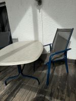 Balkonmöbel Gartenmöbel blau Stühle Tisch stapelbar Hessen - Fränkisch-Crumbach Vorschau
