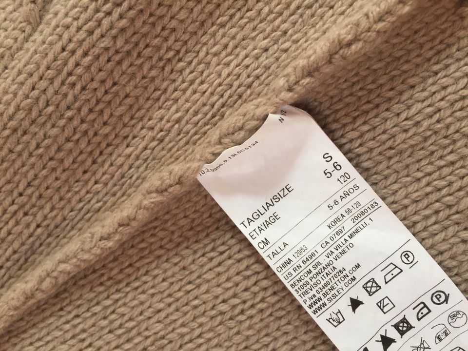 ❤️ Benetton Strickpullover, Pullunder für Mädchen 5-6 Jahre ❤️ in München