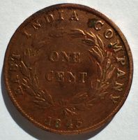 1 Cent Münze 1845 East India Company Strait Settlements Bayern - Trogen Vorschau