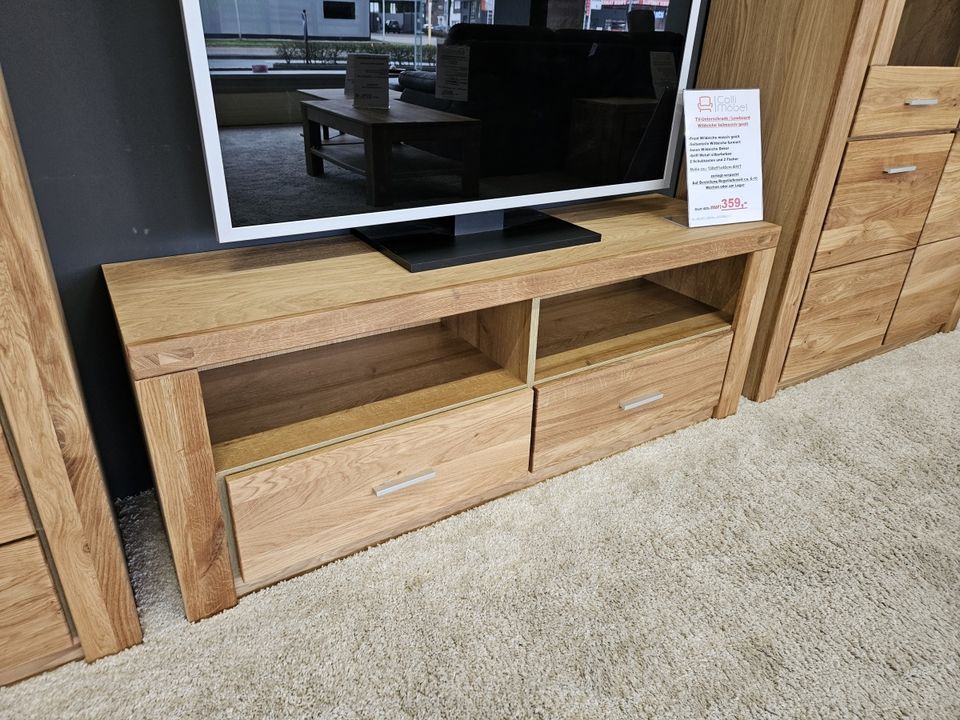 Neu TV Schrank Lowboard Front Wildeiche massiv geölt 138cm 2x SK in Emmerich am Rhein