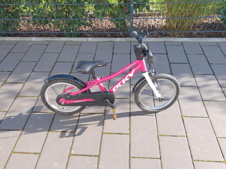 Puky Cyke 16''-1 Alu Kinder Fahrrad Berry rot/weiß in Großholbach