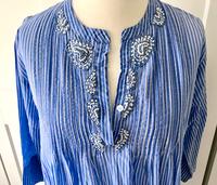 Antica Sartoria Tunika Strandkleid blau weiß One Size ungetragen! Hessen - Glashütten Vorschau