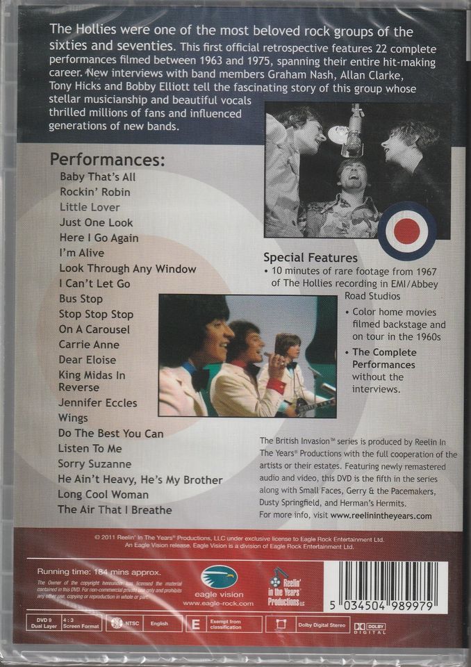 The Hollies ‎– DVD -  Look Through Any Window 1963-1975/OVP in Vienenburg