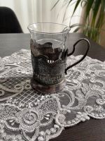 Teehalter Russisch punze Silber antik Glas Wandsbek - Hamburg Eilbek Vorschau