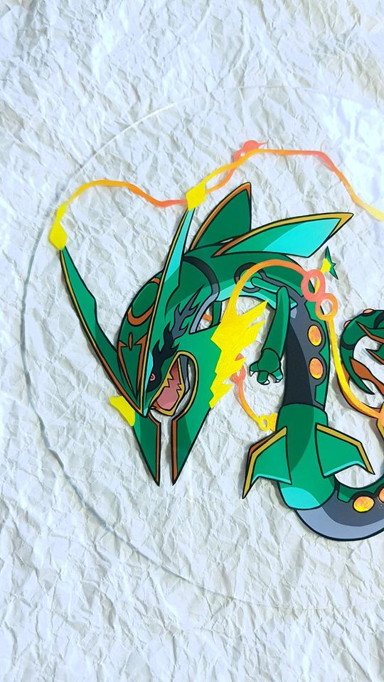 Pokemon - Mega Rayquaza Glasspainting in Passau