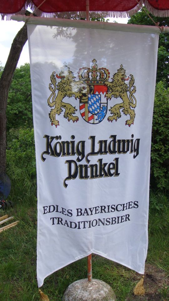 König Ludwig Fahne Flagge Banner Bier Brauerei Reklame Sammler in Berlin