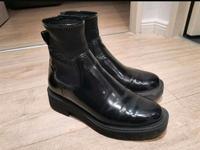 Zara Damen Platform Chelsea Stiefel Schwarz 38 Berlin - Westend Vorschau