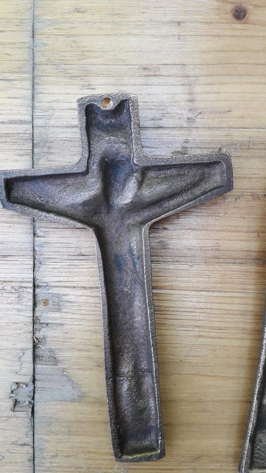 Messing Bronze ? kirchliche Kunst Kreuz Schutz beschützen in Osterwieck