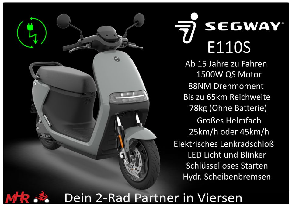 Segway E-Scooter E110S 25km/h und 45km/h in Viersen