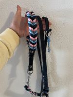 Fettleder Set Halsband und Leine blau Hessen - Schlüchtern Vorschau