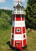 XXL Premium Holz-Leuchtturm 140cm Roter Sand + Solar LED Beleucht Bayern - Hofkirchen Vorschau