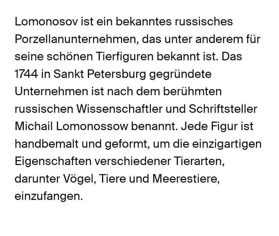 Porzellantiger von Lomonosov 30cm in Tiefenbach Hunsrück