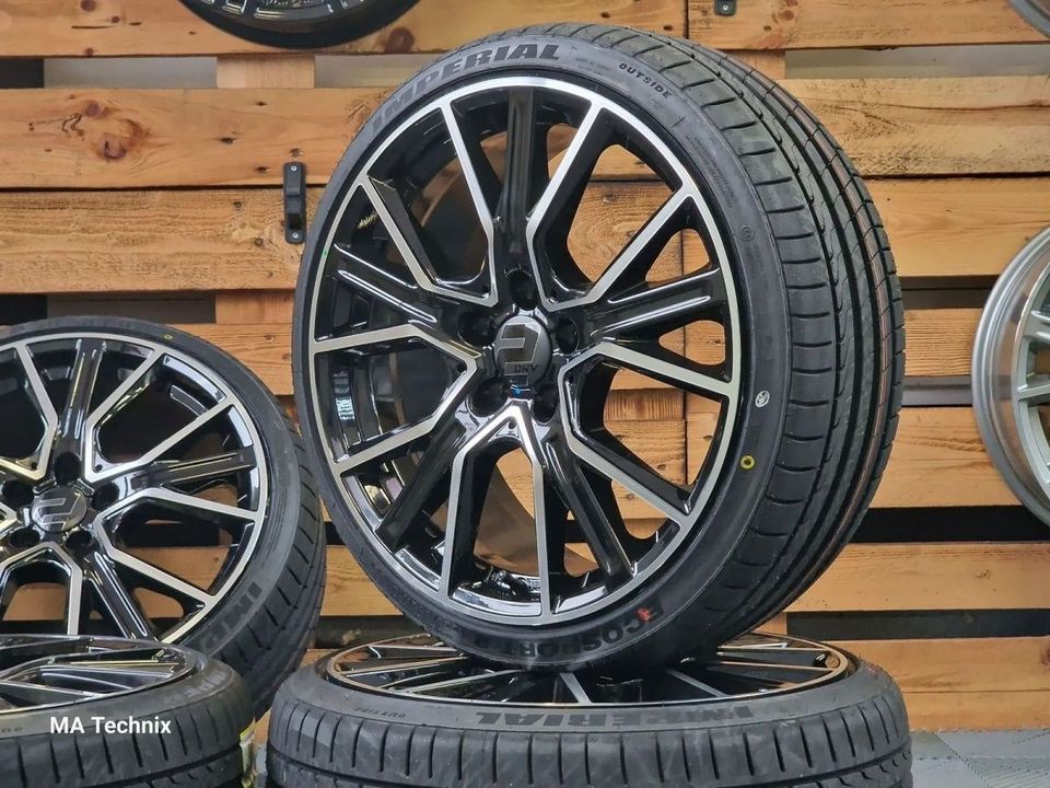 19 Zoll Sommerräder Sommerreifen Neu 225/35 R19 Wheelworld WH34 schwarz poliert VW EOS Golf V VI VII VIII 5 6 7 8 Variant GTI GTD GTE R Clubsport 4motion Passat 3C Limousine in Schmalkalden