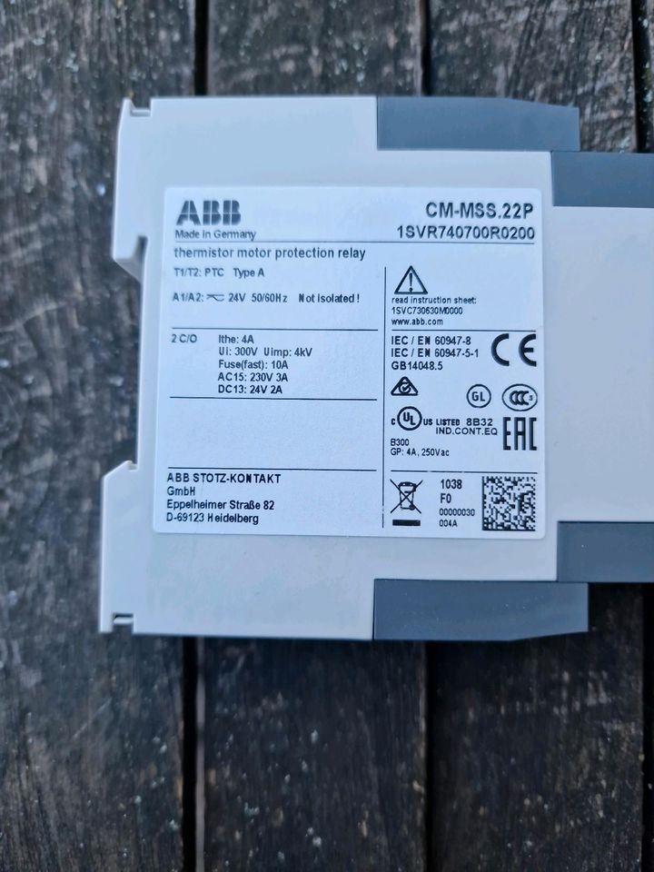 ABB CM-MSS.22P Thermistor Motorschutzrelais, wie neu in Wiesen