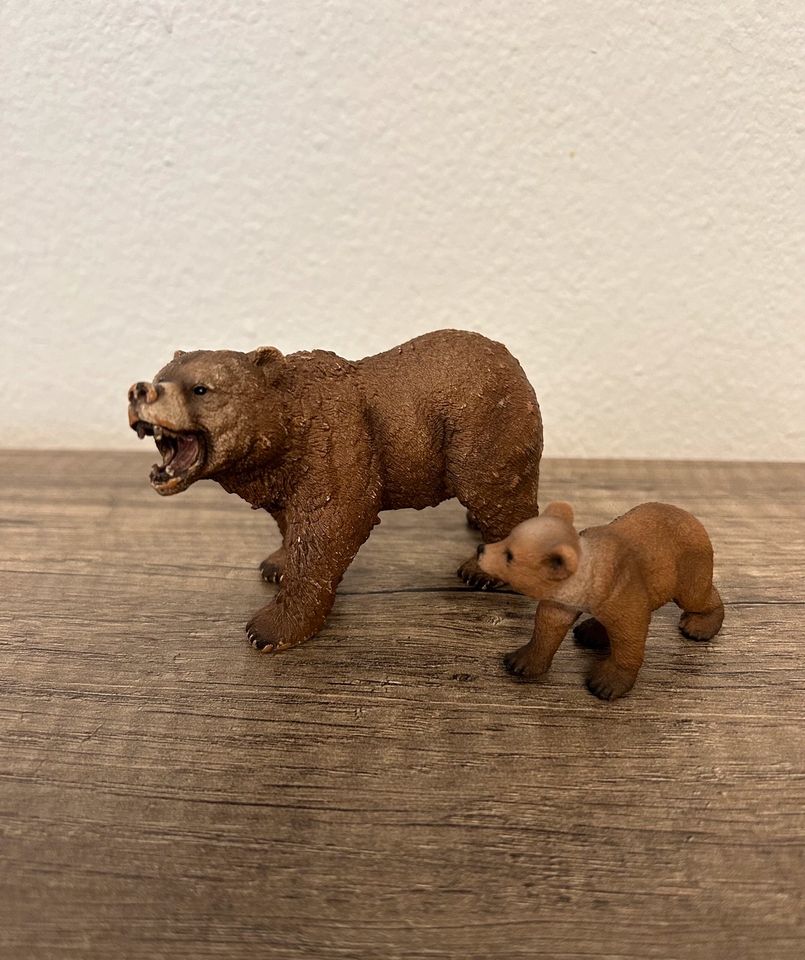 Schleich Wald Tiere Bär mit Jungtier Baby Familie als Rudel in Rahden