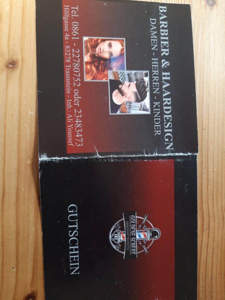 Friseurgutschein in Höhe von 25 € - Goldene Schere, Traunstein in Waging am See