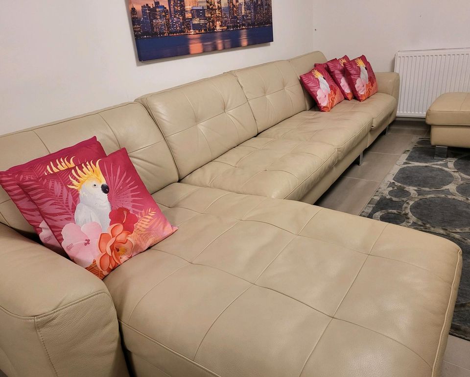 Luxus Echtleder Couch Garnitur von Höffner. Neupreis 4400€, Sofa in Hamburg