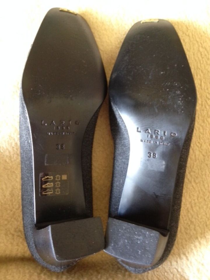 Lario Damen Schuhe, Gr. 38, Schwarz, Stoff mit Lack-Leder NEU !!! in Konstanz