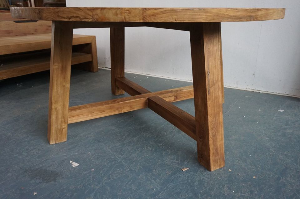 B&B Esstisch Lotte # Rund # Teak # 160 # Massiv-Möbel in Alsfeld