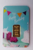 Geburtstagsgeschenk aus Gold 0,25 g " Happy Birthday "  neu Baden-Württemberg - Aspach Vorschau