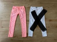 Schöne Damen Hose lang schmal eng Stretch - neon GR 40 Baden-Württemberg - Kraichtal Vorschau