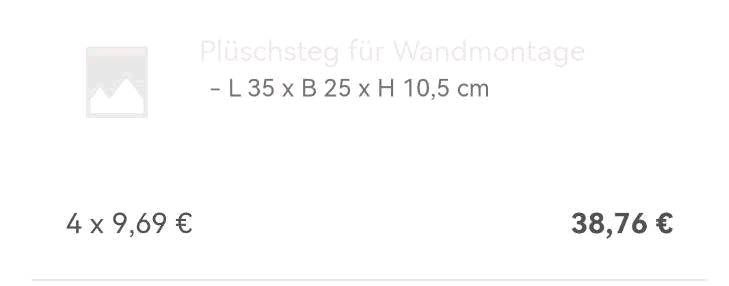4 x Plüschsteg für Wandmontage in Michendorf