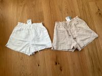 2x H&M kurze Hose Shorts Linen blend Gr S/36 NEU weiß+beige Bergedorf - Hamburg Lohbrügge Vorschau