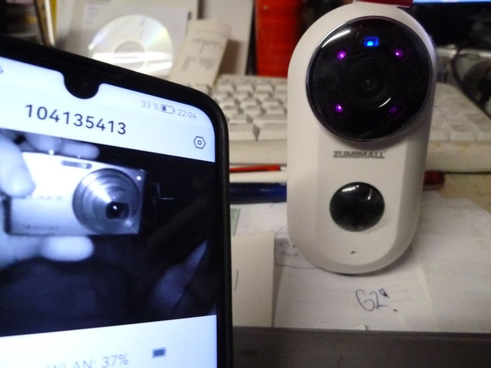 ZUMIMALL F5 , Battery Security Camera, Webcam, App gesteuert in