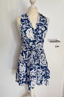 Gemustertes Minikleid mit Lochstickerrei blau weiß Zara Gr. M Hessen - Sulzbach Vorschau