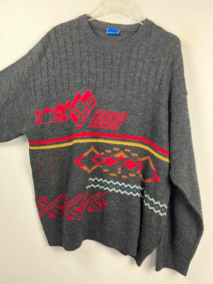 Vintage Crazy Pattern Pullover - Retro Sweater- 90s -Top - Gr. XL in Neuenhaus