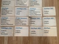 Konvolut Zuglaufschilder - von/über/nach Cottbus - 21 Stück Sachsen - Delitzsch Vorschau