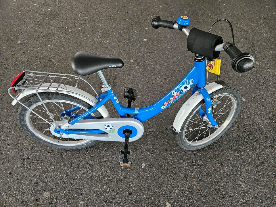 Puky ZL 16-1 Alu Blau Fussball Grösse: 16" Rad mit Fahne und Stüt in Leichlingen