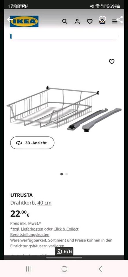 ☆ IKEA ☆ Utrusta ☆ Drahtkorb ☆ Metod ☆ Küche ☆ in Kleinblittersdorf