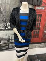 Elegantes gestreiftes Cocktailkleid Bayern - Wemding Vorschau