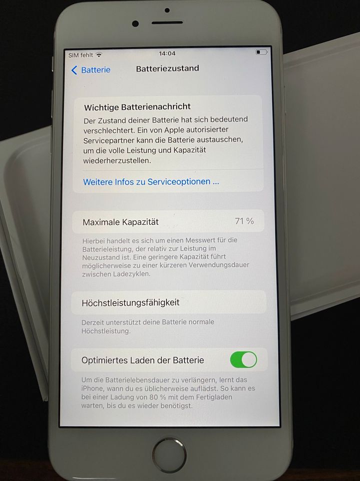 iPhone 6s Plus, Silber, 128 GB, TOP Zustand in Schöningen