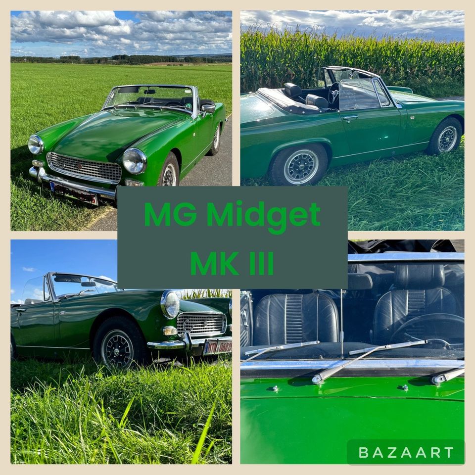 MG Midget Chrom Oldtimer Roadster Cabrio in Bassenheim