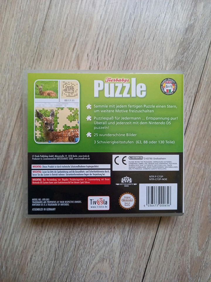 Nintendo DS - Spiel "Tierbabys Puzzle" in Linden