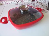 Eck Pfanne Glasdeckel 28 x 28 cm Küche Braten Pfanne Bayern - Plattling Vorschau