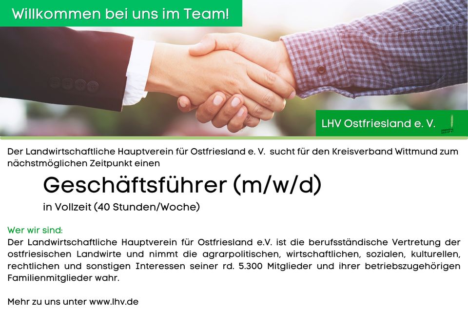 Landvolk Geschäftsführer (m/w/d) in Wittmund