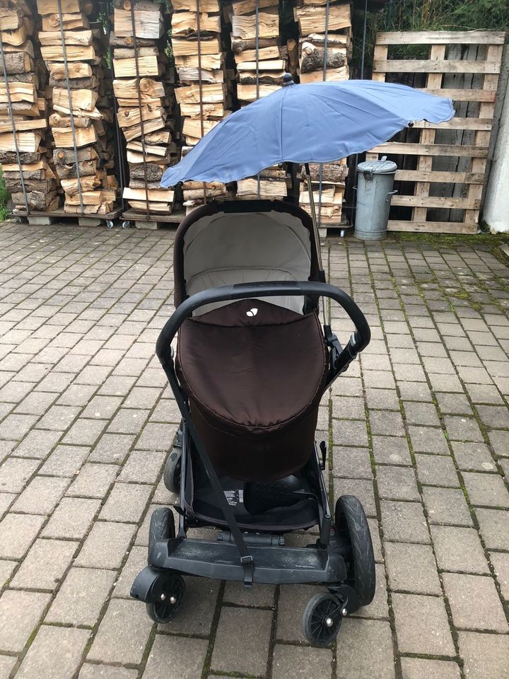 Kombi Set Joie Kinderwagen +Babyschale +Babywanne +Buggyboard in Hof (Saale)