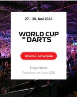 Suche 3+ World Cup of Darts Tischplätze Thüringen - Erfurt Vorschau