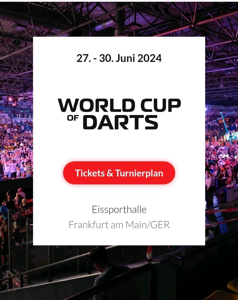 Suche 3+ World Cup of Darts Tischplätze in Erfurt