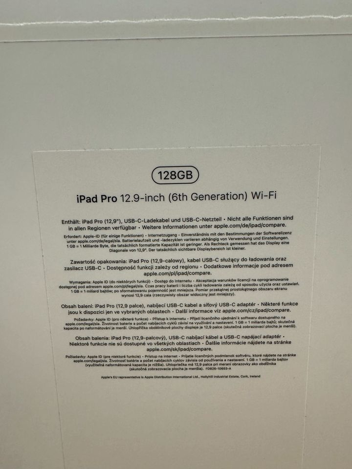 Ipad Pro 12,9 (2022) 128 GB Wi-Fi Space Gray in Gießen