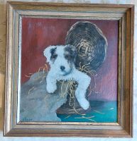 Süßes antik Gemälde Junger Fox Terrier / Jack Russel Terrier Schleswig-Holstein - Wallsbüll Vorschau